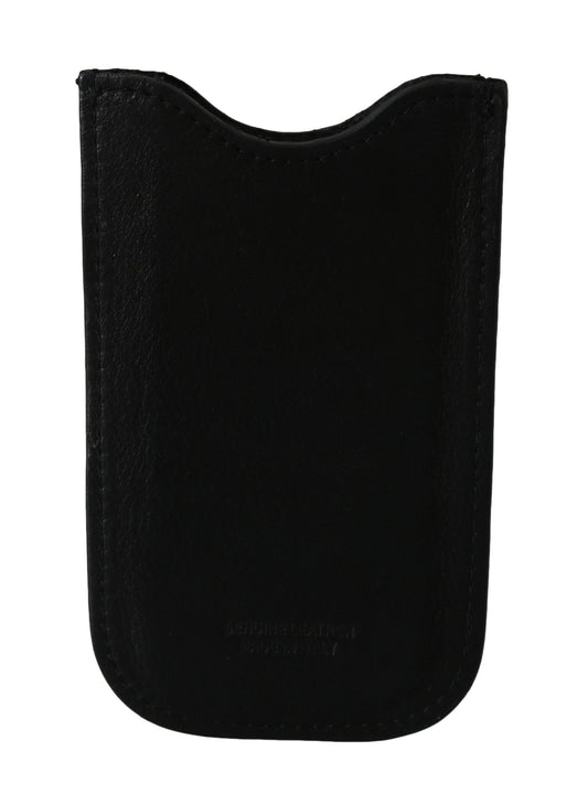 Black leather gun holster for handguns