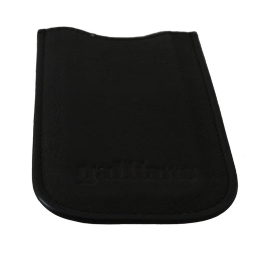 Black leather case for glasses