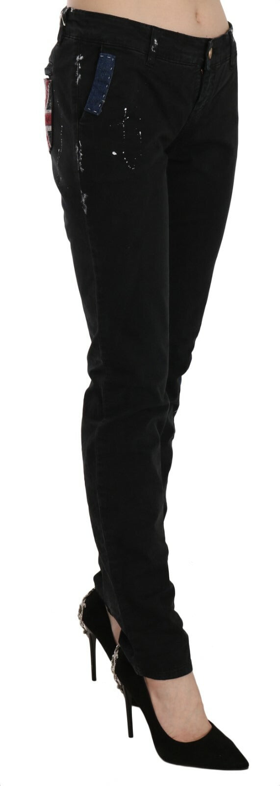 Woman wearing black pants and high heels