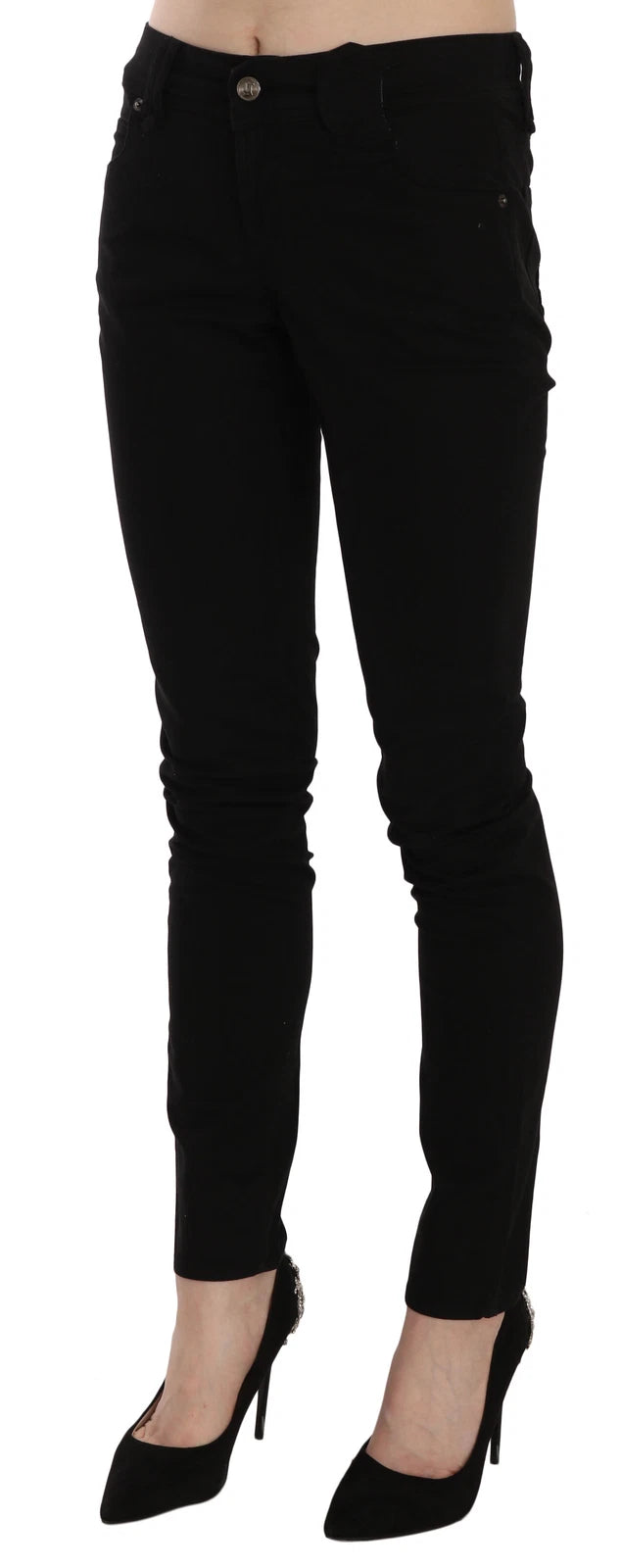 Pair of black skinny jeans on a mannequin