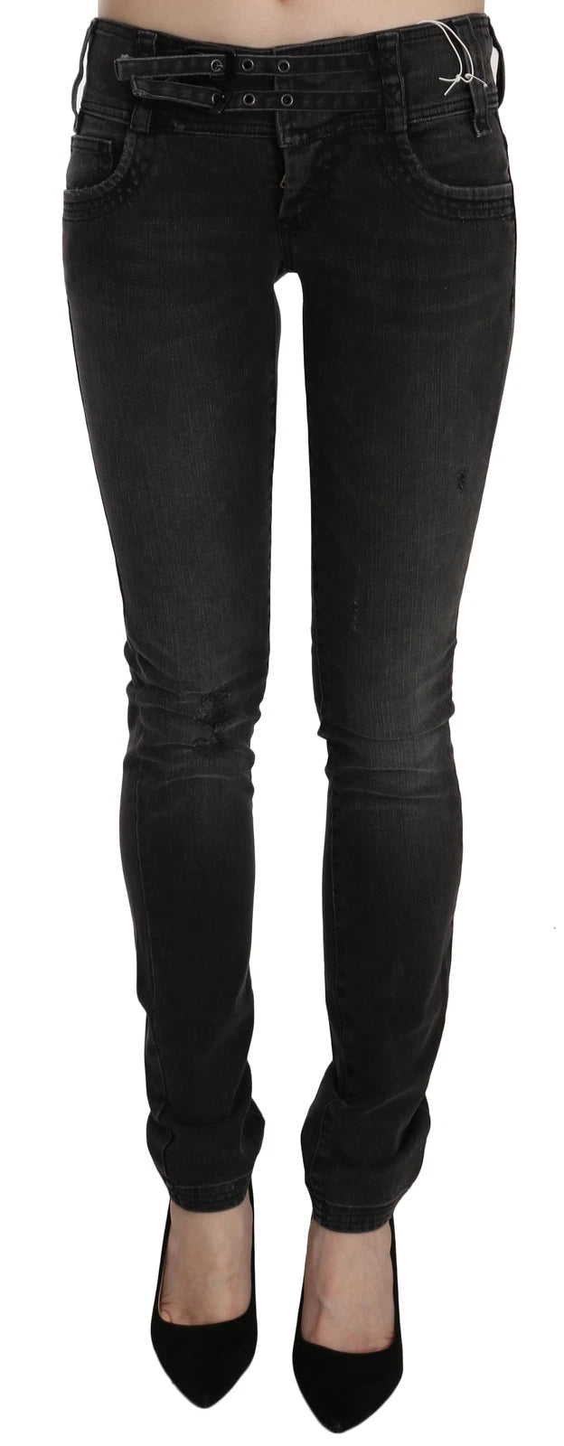 Pair of black skinny jeans on a mannequin