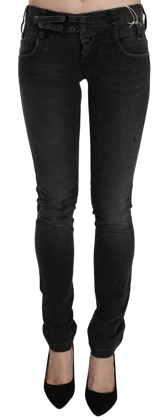 Pair of black skinny jeans on a mannequin