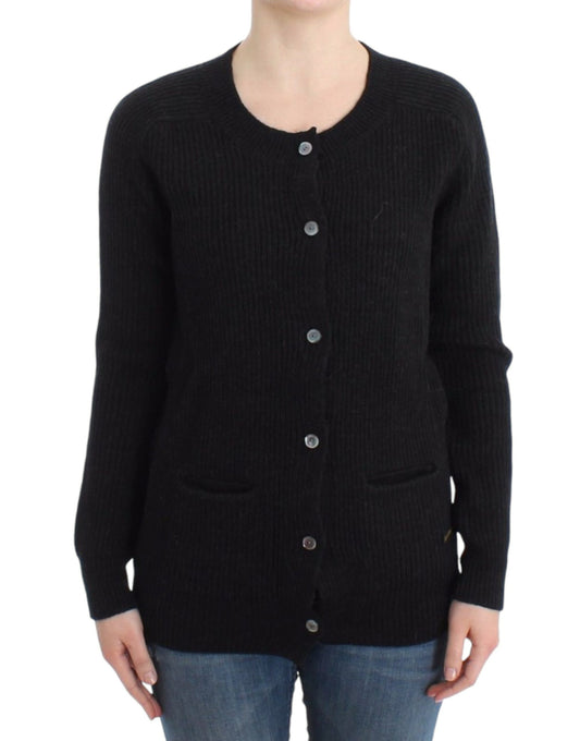 Black sweater with buttons on front