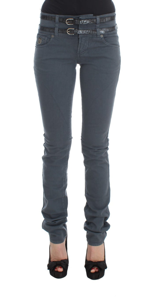 Pair of women's jeans with belt loops and zipper fly