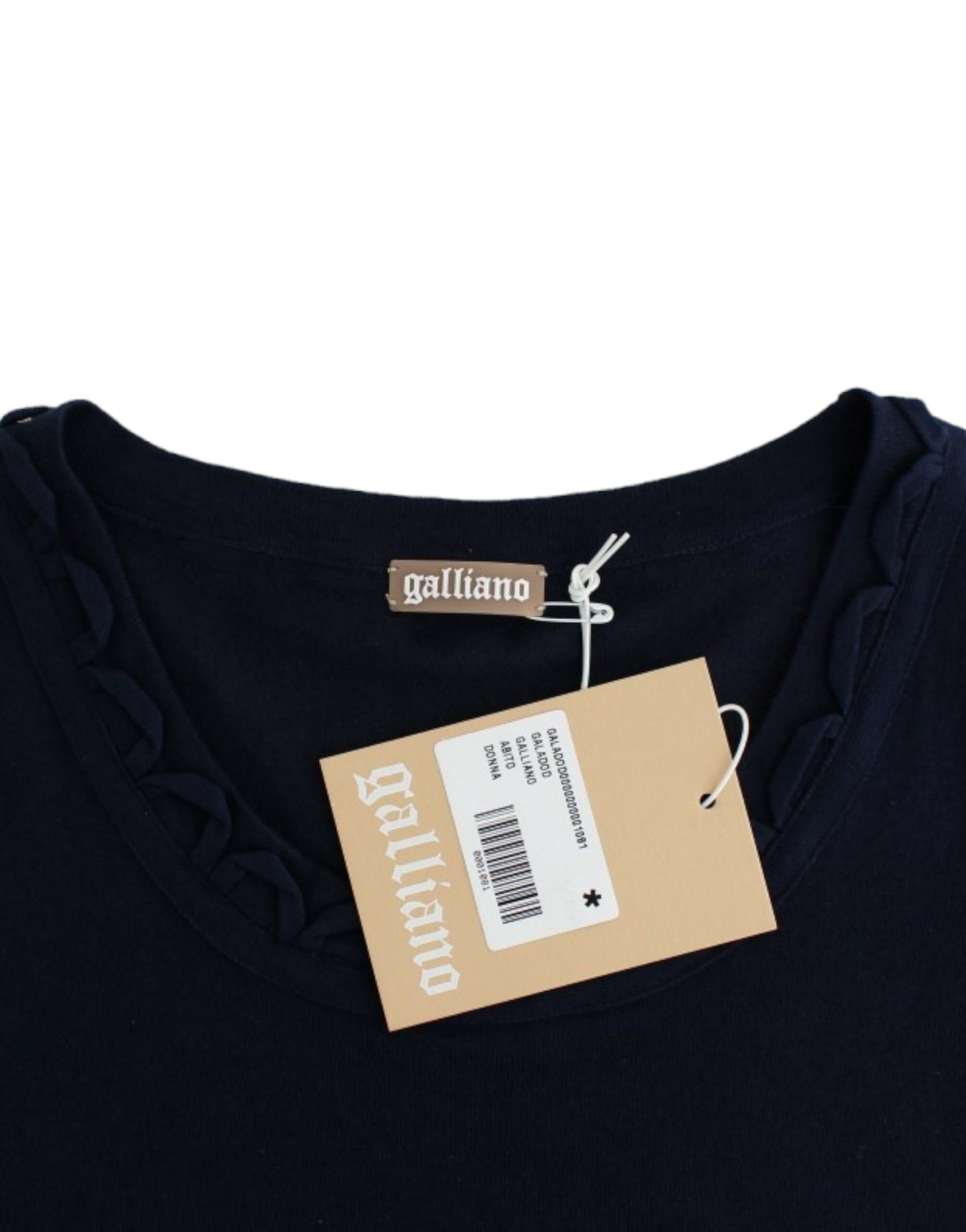 Black shirt with tag on neck