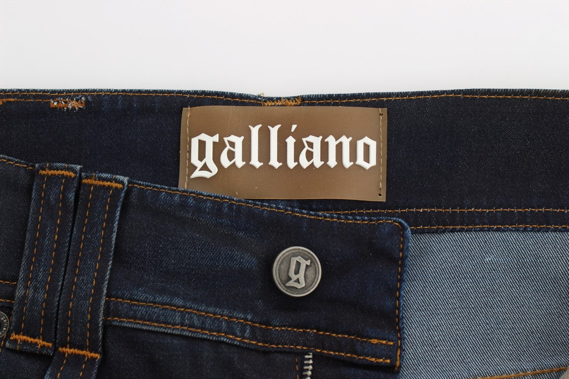 Pair of blue jeans with a brown label that says gallagher
