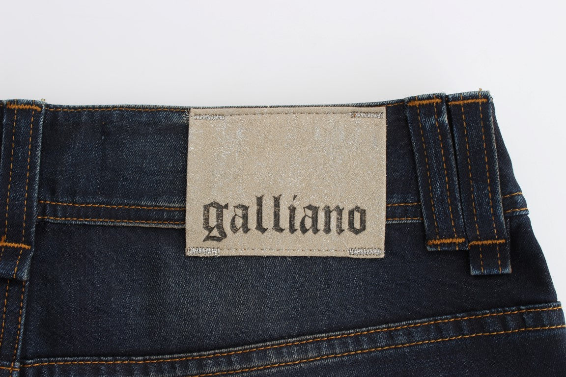Pair of jeans with brand label on waistband