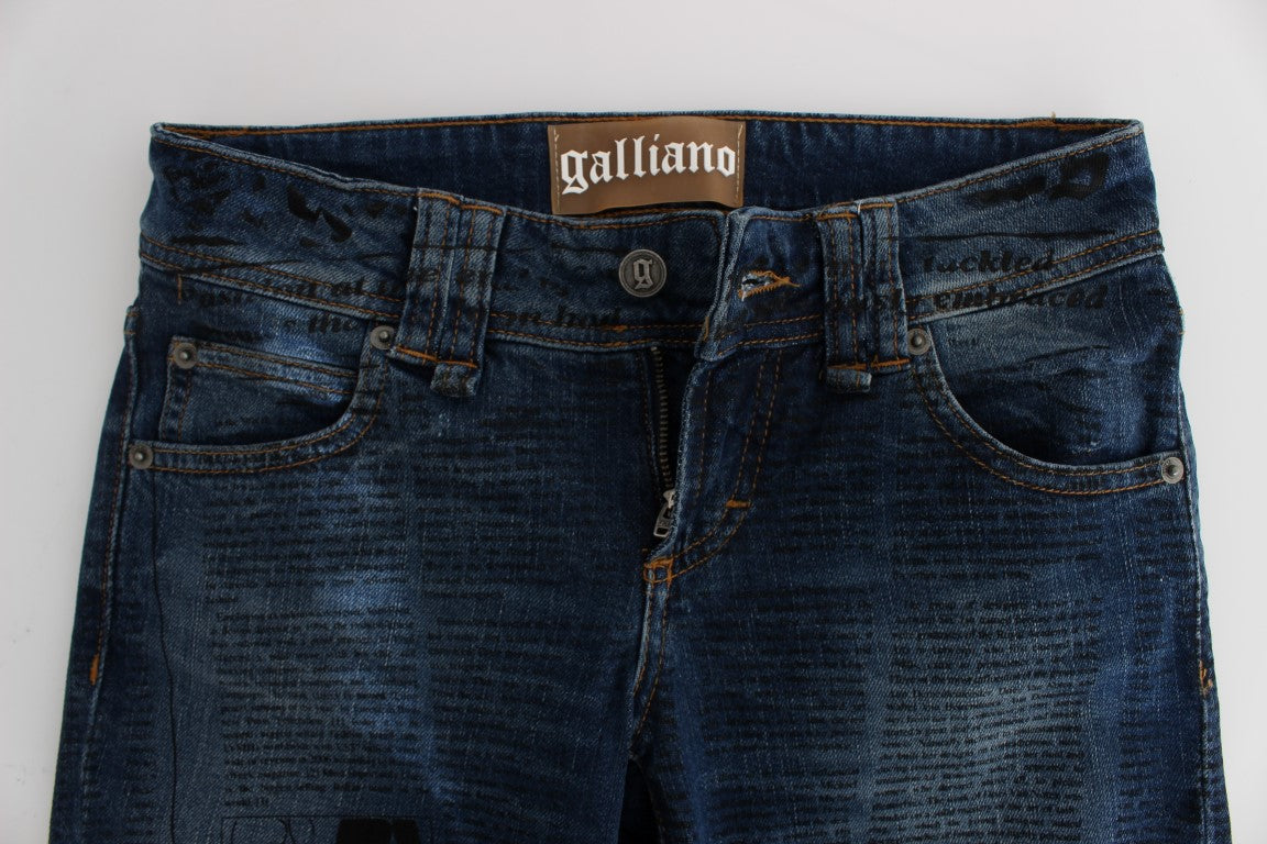 Blue denim shorts with brand label on waistband