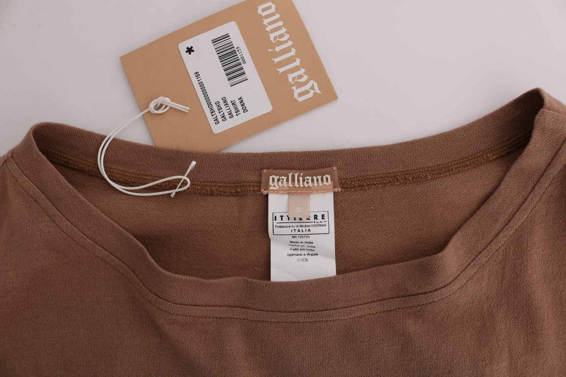 Brown shirt on hanger with tag
