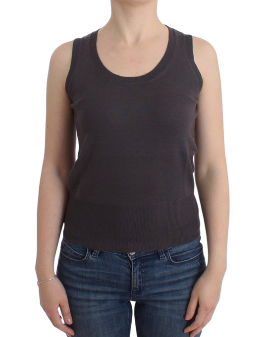 Woman wearing a sleeveless top