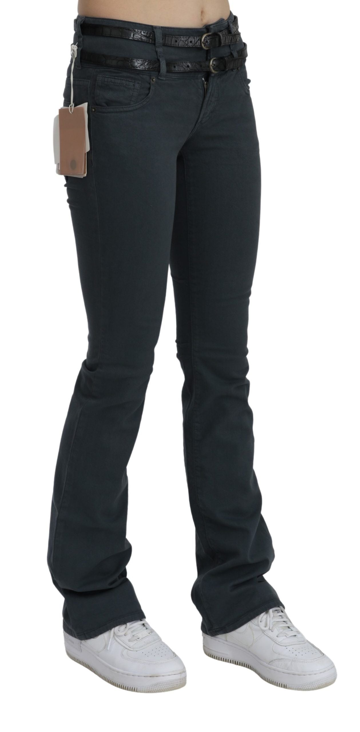 Pair of dark blue jeans on a mannequin