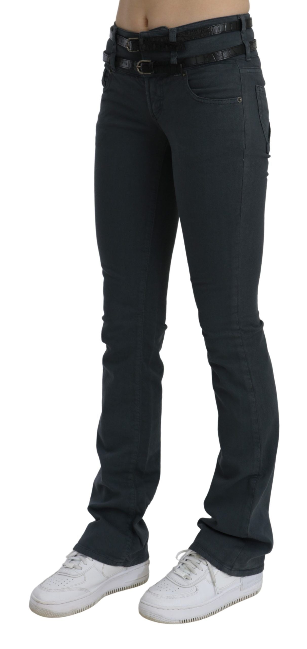 Pair of dark blue jeans on a mannequin