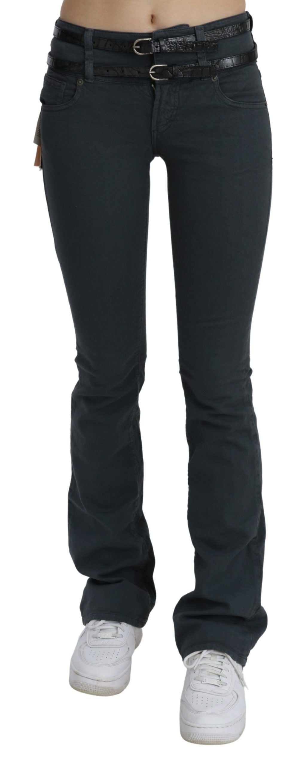 Pair of dark blue jeans on a mannequin