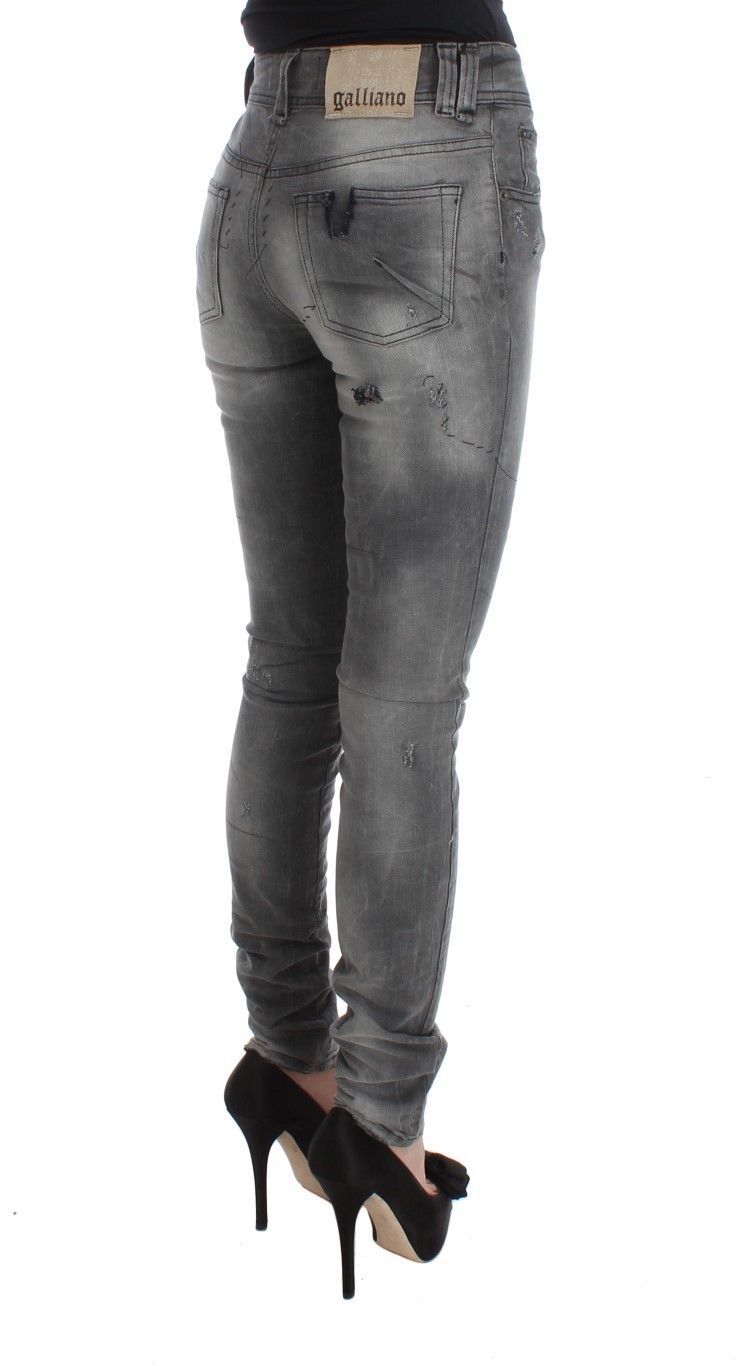 Pair of distressed jeans on a mannequin