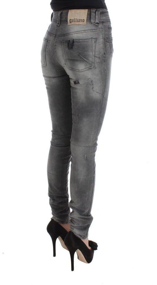 Pair of distressed jeans on a mannequin