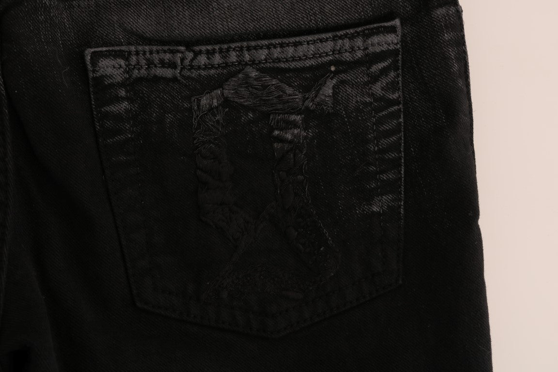 Pocket on black jeans