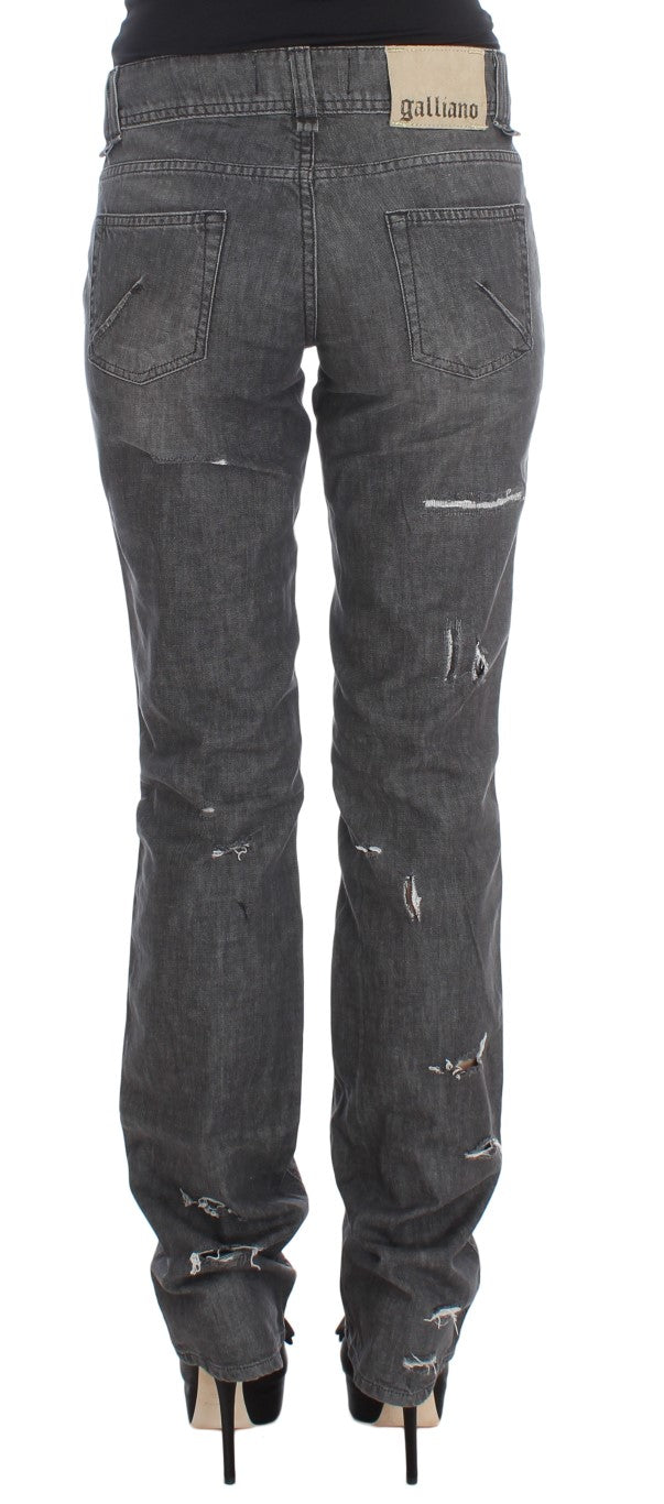 Pair of distressed jeans on a mannequin