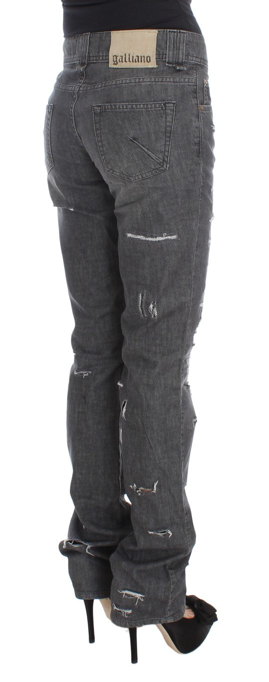 Pair of distressed jeans on a mannequin
