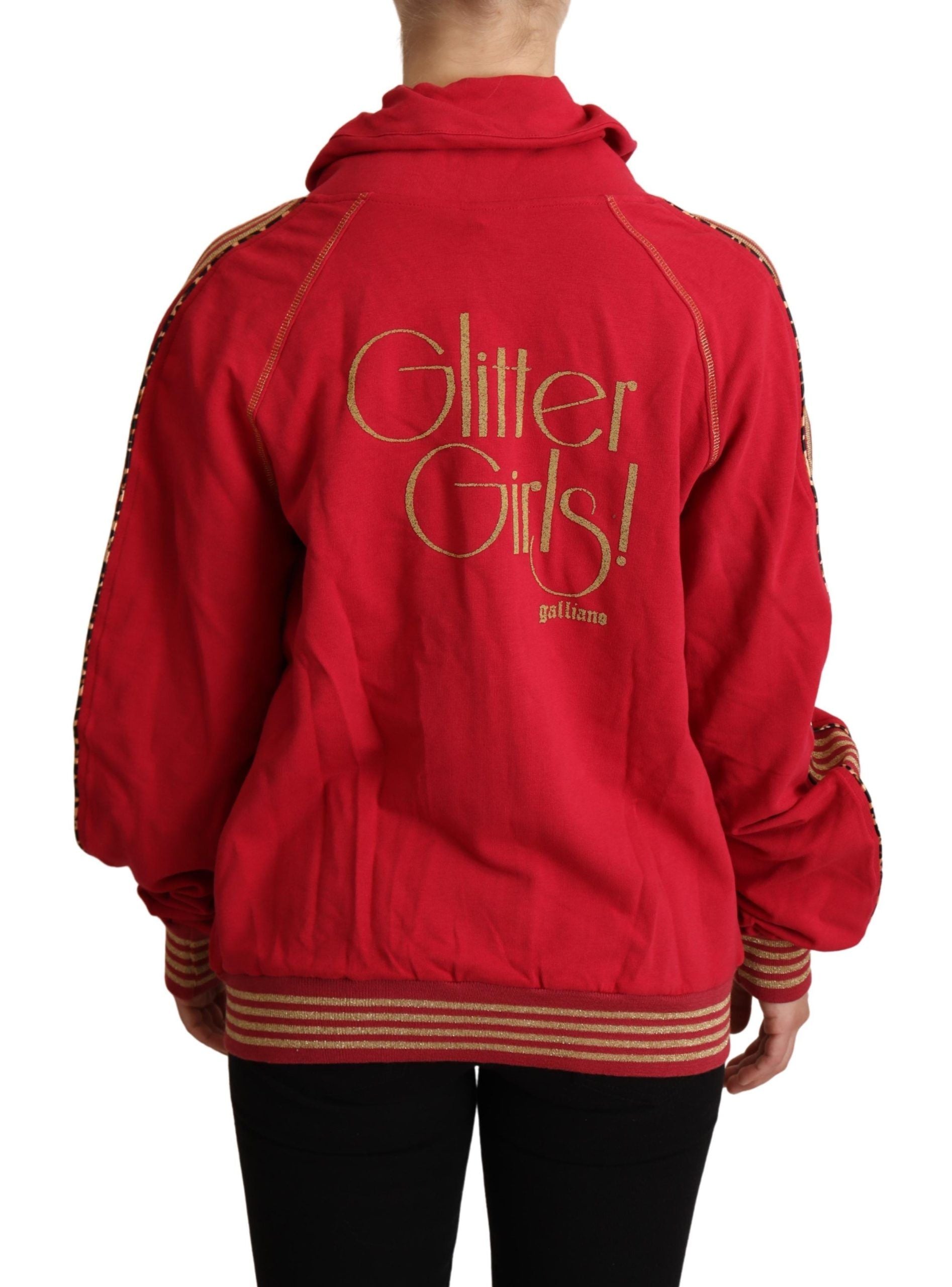 Red jacket with gold lettering on back
