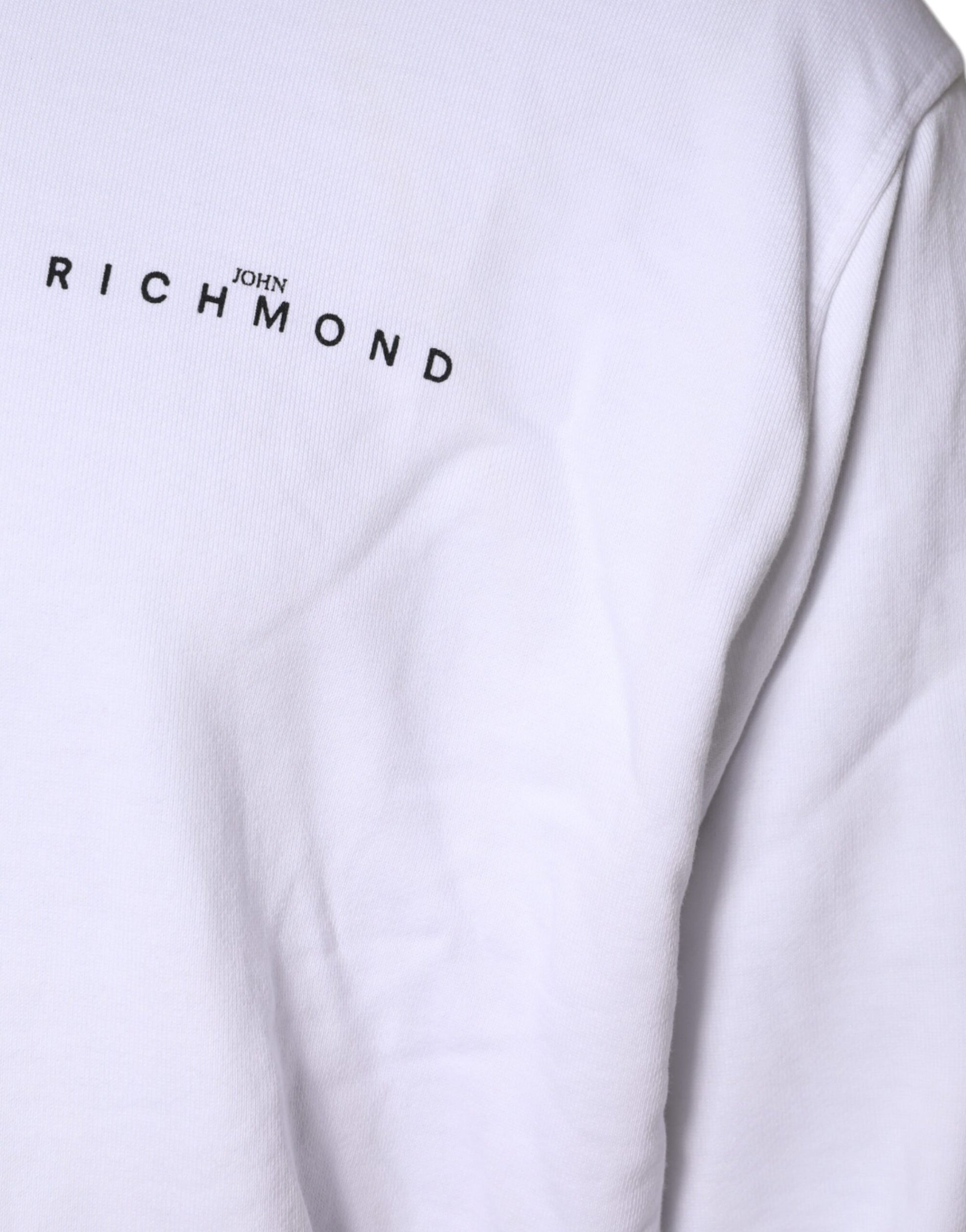 White sweatshirt with John Richmond logo on front