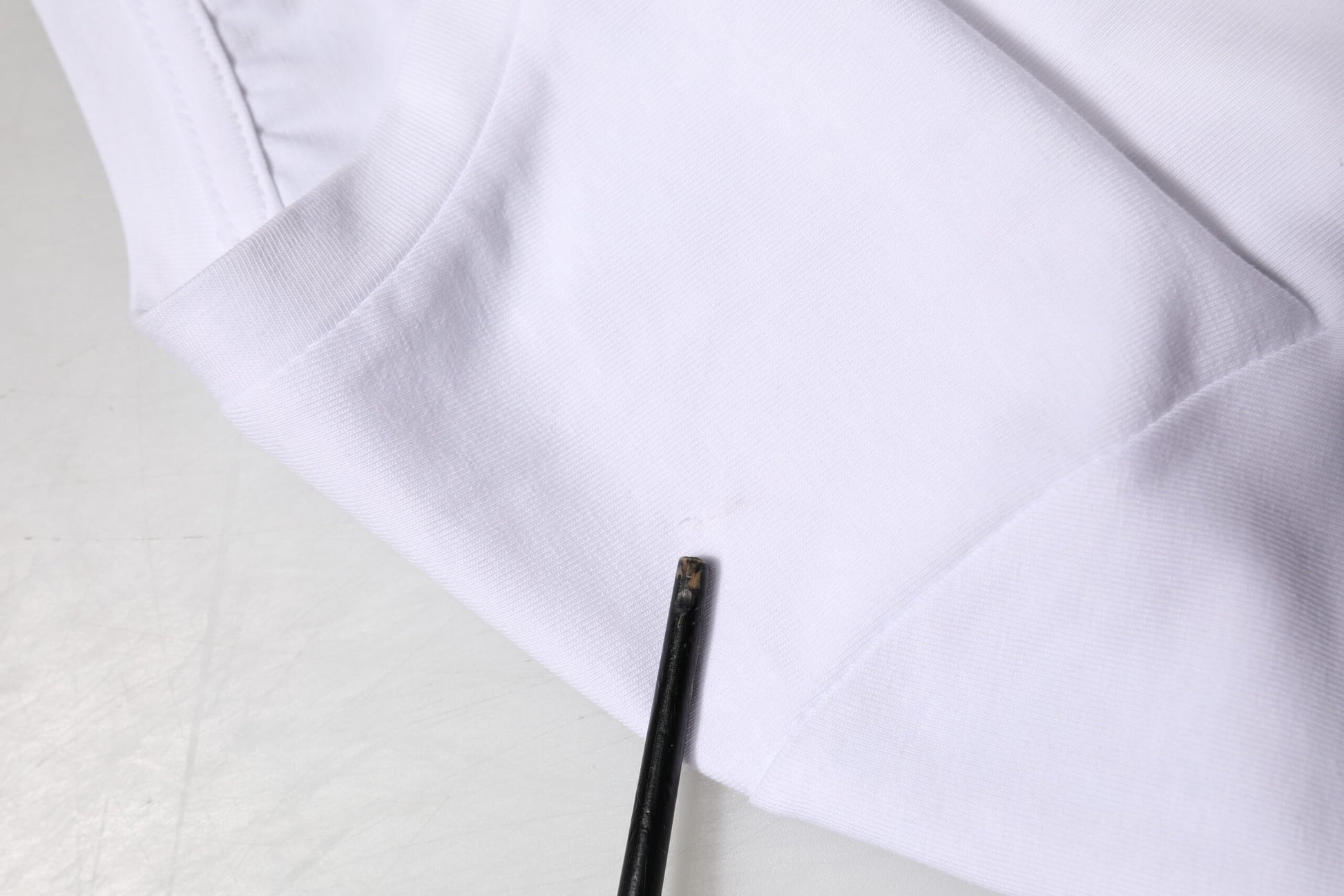White shirt with black zipper