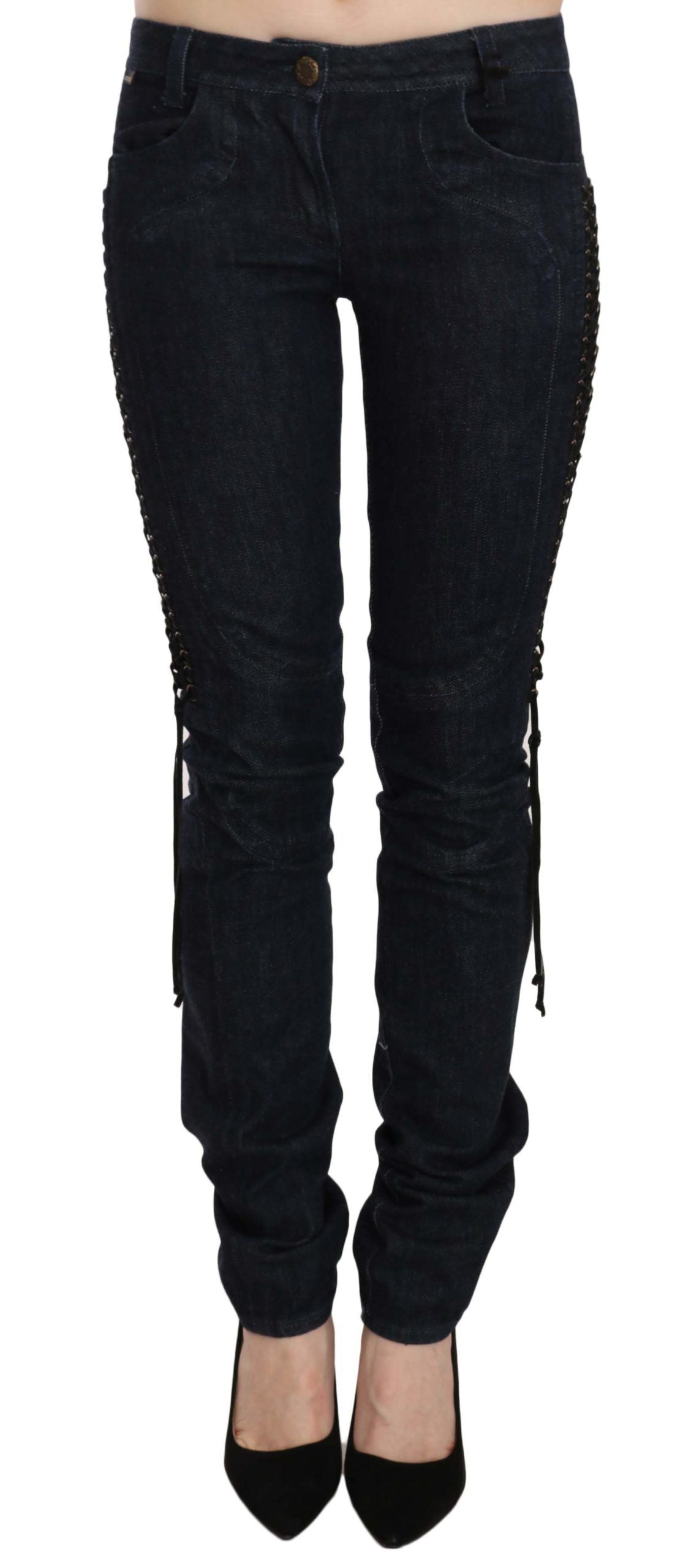 Pair of black skinny jeans on a mannequin