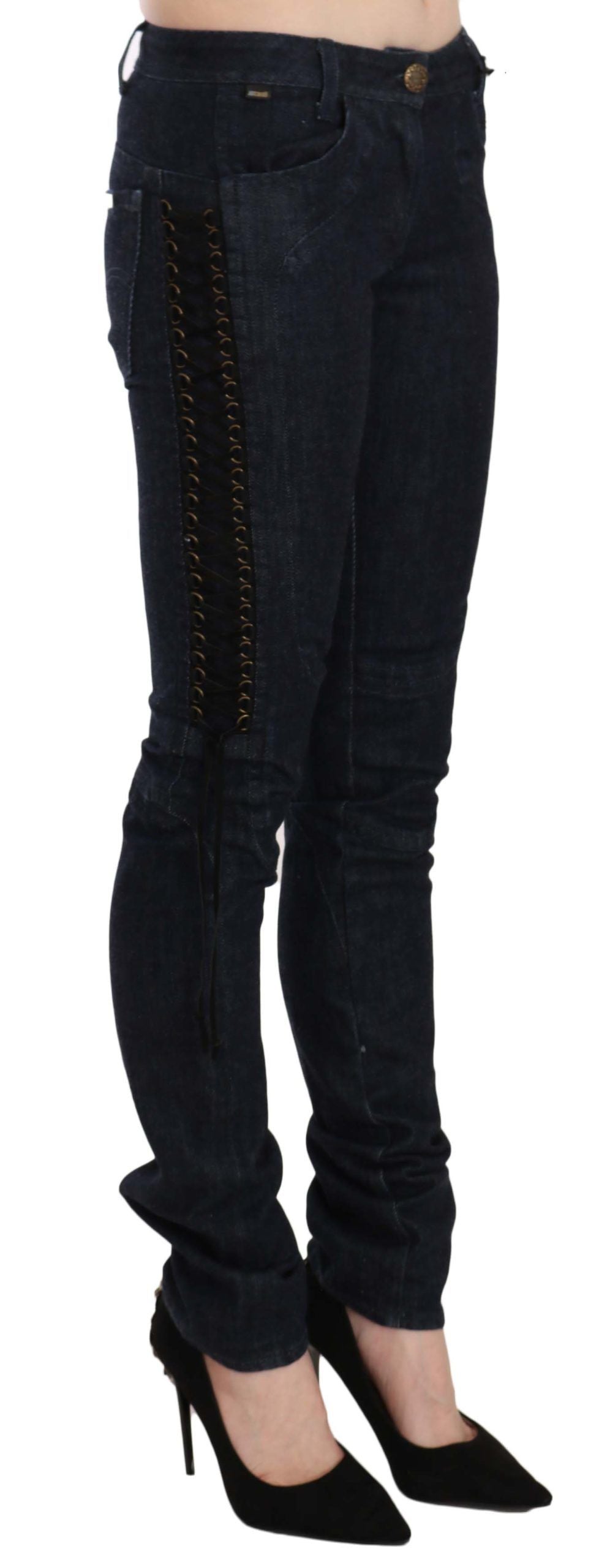 Pair of women's jeans with zipper details on legs