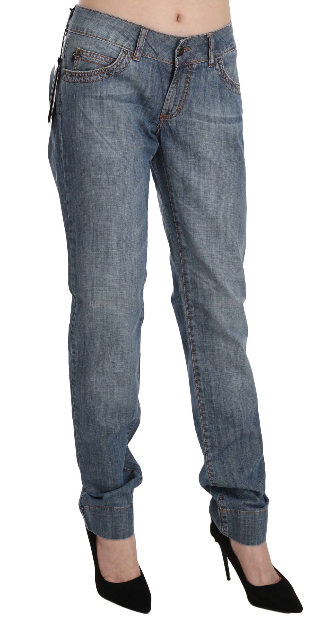 Pair of blue jeans on a mannequin