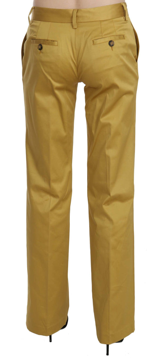 Pair of yellow pants on a mannequin