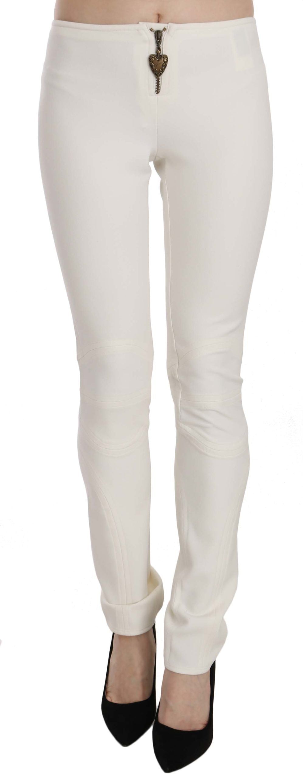 Pair of white skinny jeans on a mannequin