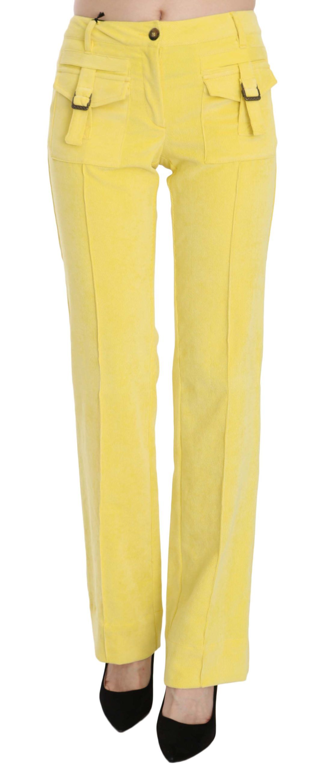 Yellow pants on a mannequin