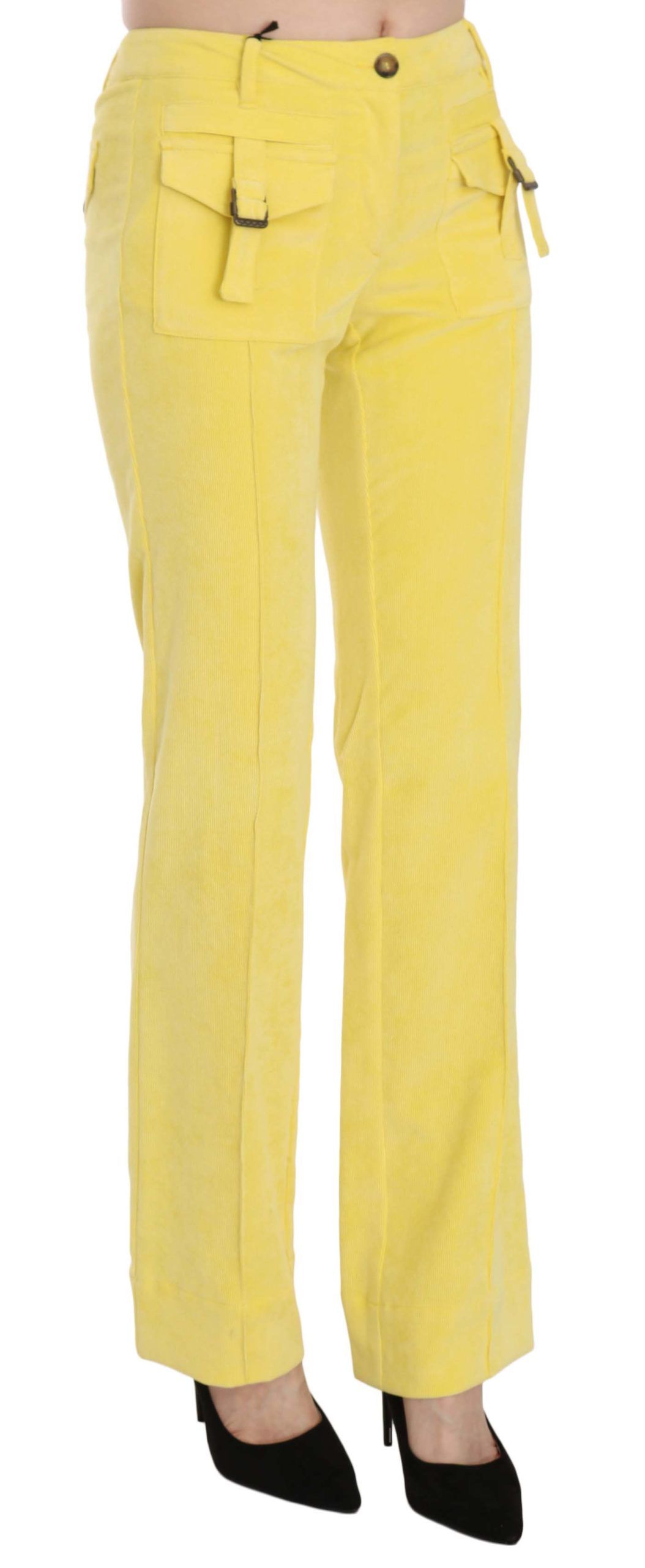 Yellow pants on a mannequin