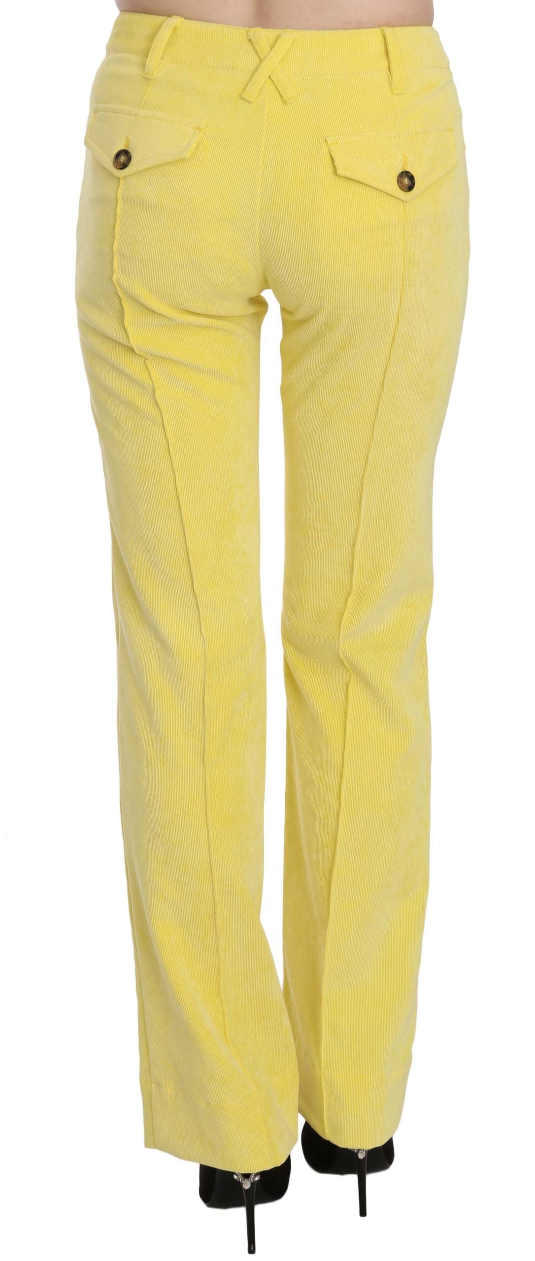 Yellow pants on a mannequin