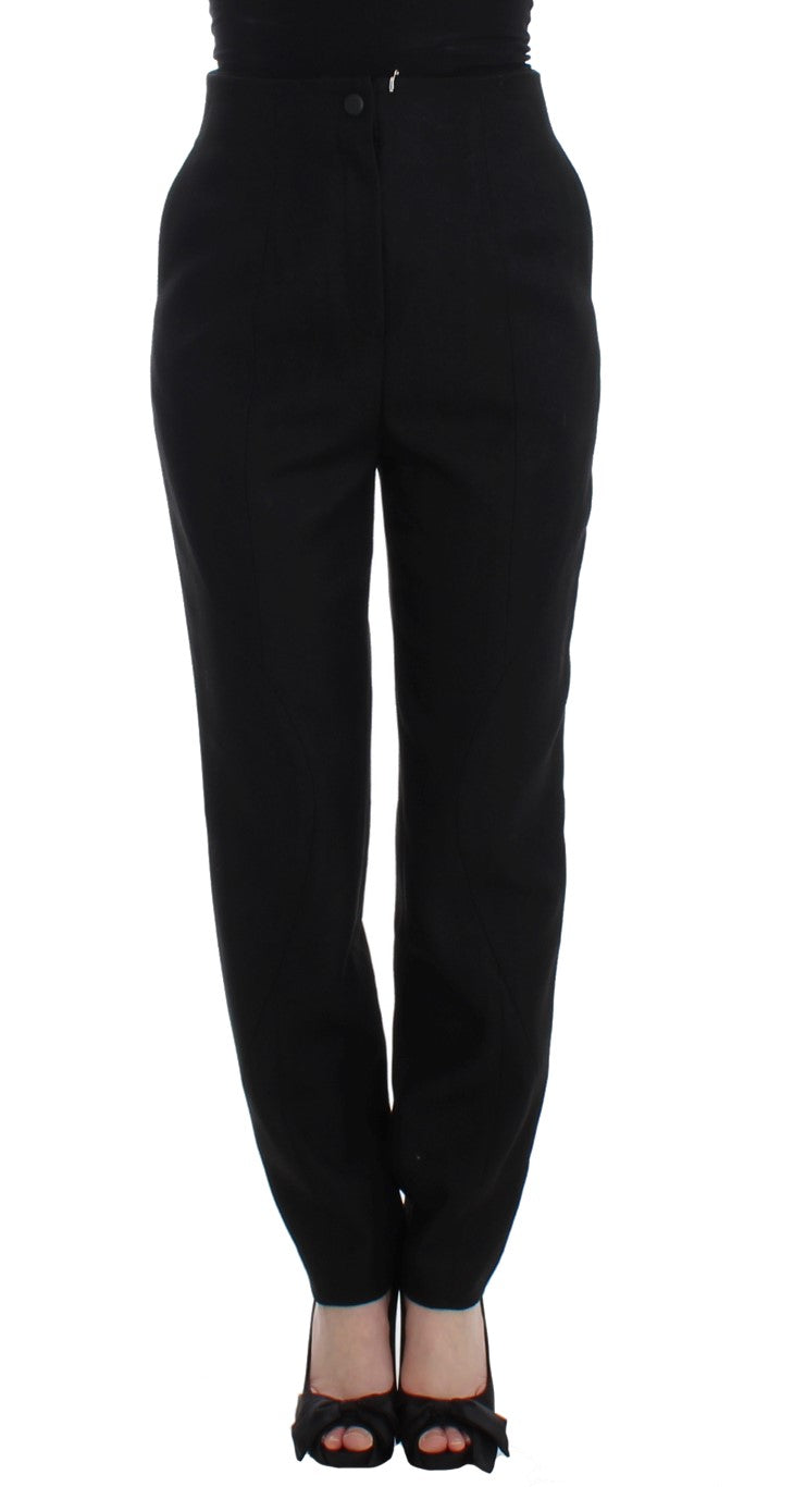 Pair of black trousers on a mannequin