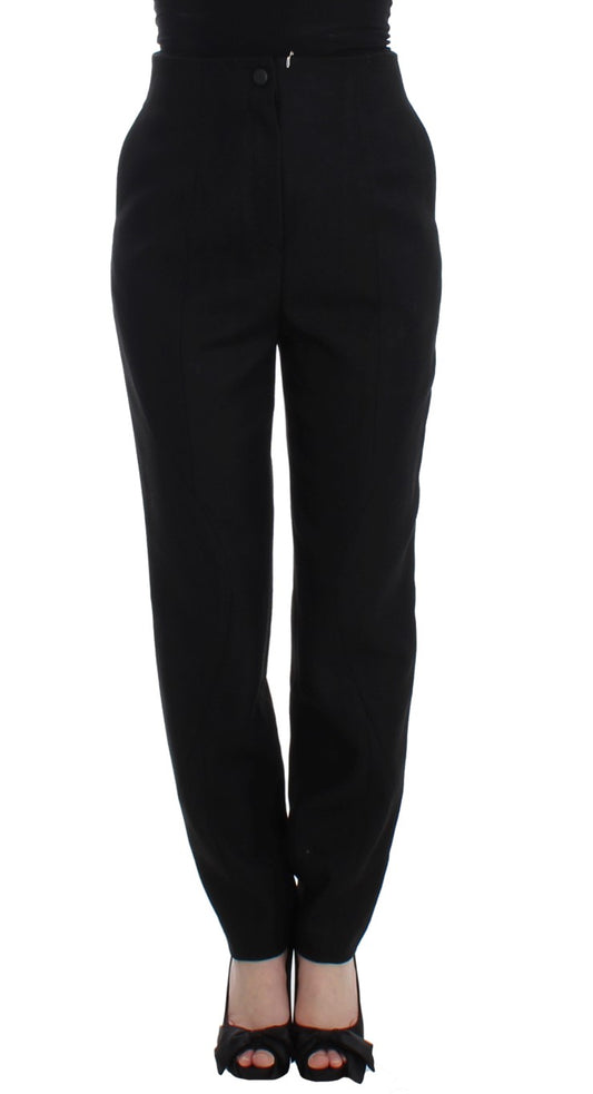 Pair of black trousers on a mannequin