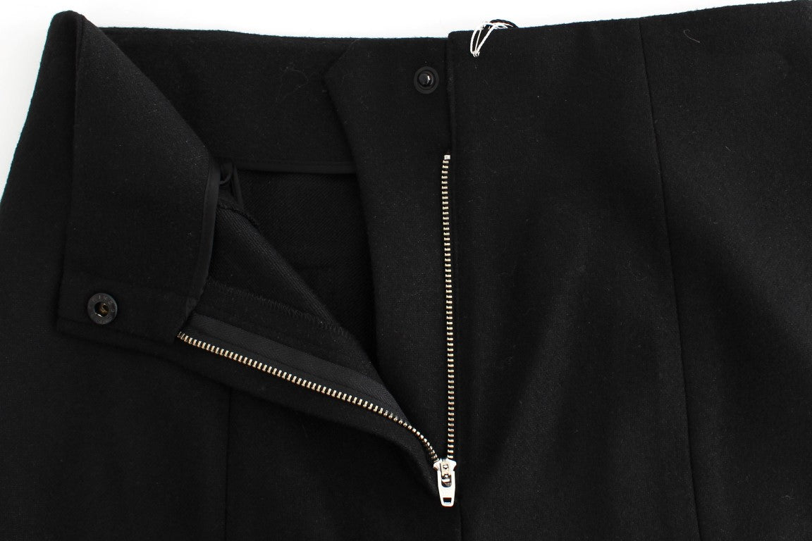 Black jacket with zippered front panel
