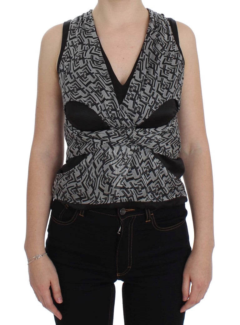 Black and white patterned tank top