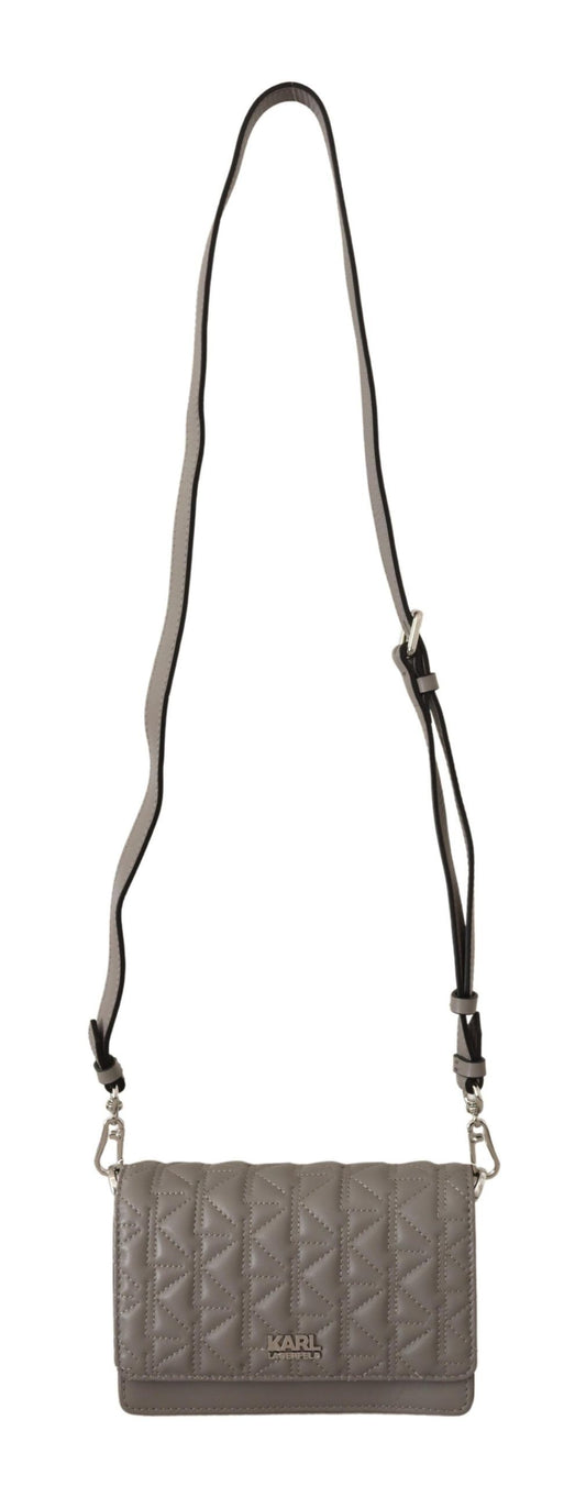 Brown leather crossbody bag with silver hardware