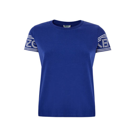 Blue short sleeve shirt on a hanger