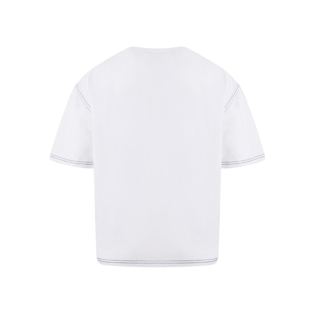 White short sleeved t-shirt on a hanger