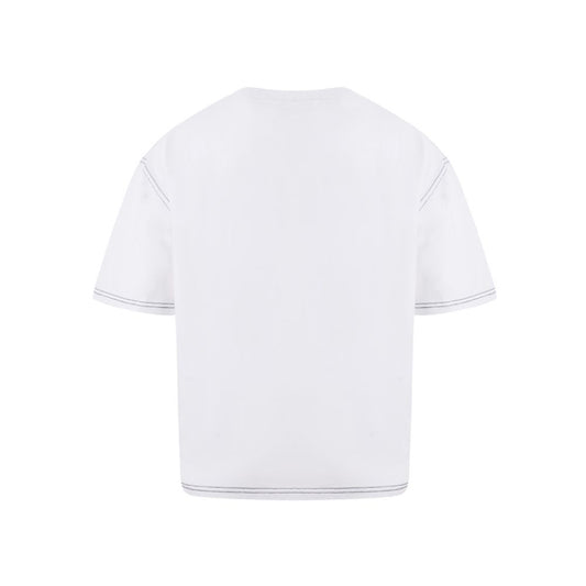 White short sleeved t-shirt on a hanger