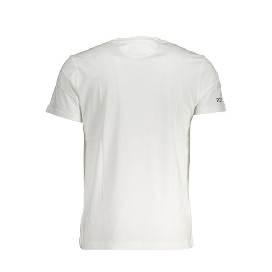 White cotton men's t-shirt with short sleeves