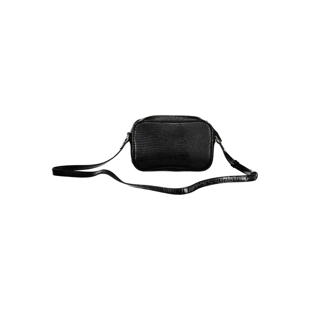 Black crossbody bag with strap