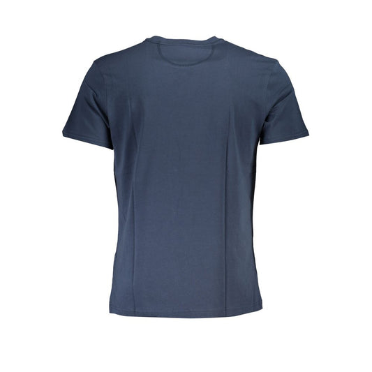 Navy blue short sleeve t-shirt on a mannequin