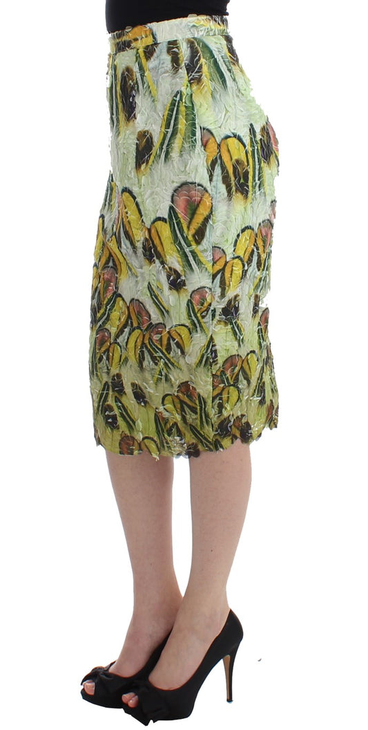 Skirt with tropical print