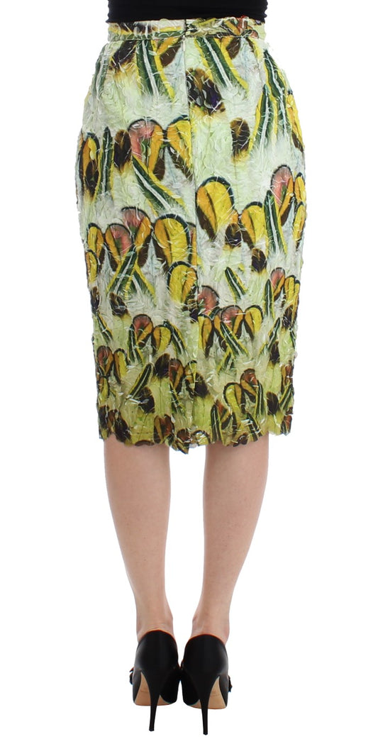 Skirt with tropical fruit pattern