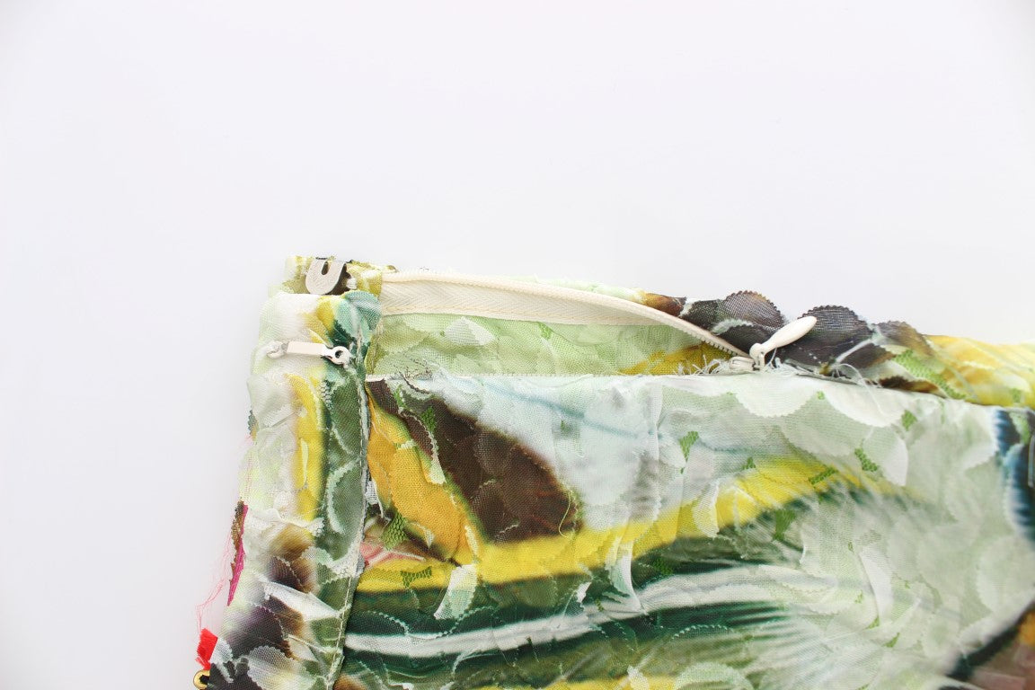 Colorful fabric wallet with a floral pattern