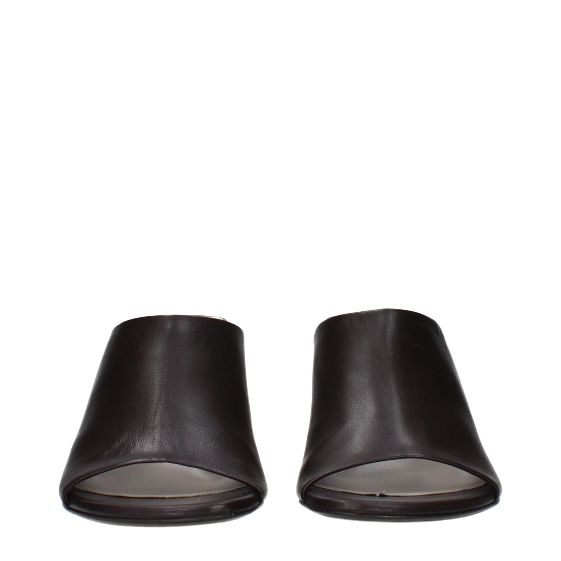 Pair of black leather sandals