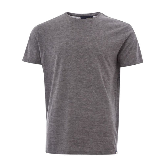 Grey short sleeve t-shirt on hanger
