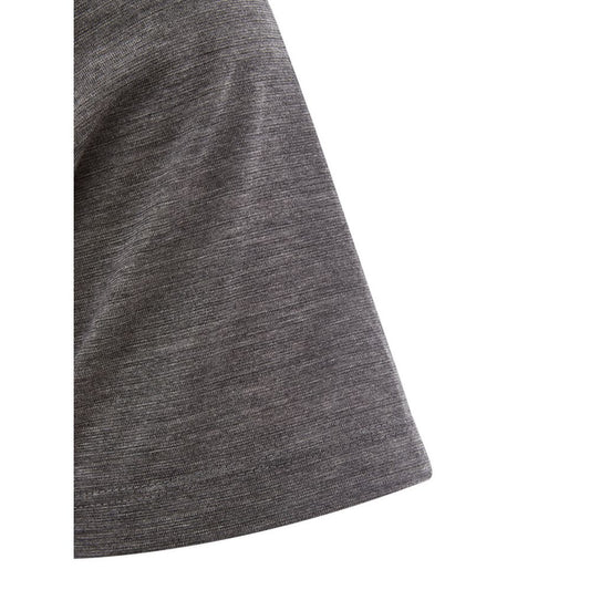 Grey heathered fabric short sleeve shirt